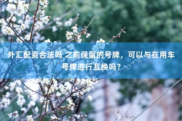 外汇配资合法吗 之前保留的号牌，可以与在用车号牌进行互换吗？