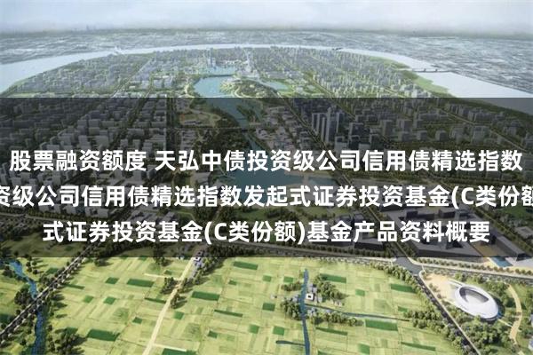 股票融资额度 天弘中债投资级公司信用债精选指数发起C: 天弘中债投资级公司信用债精选指数发起式证券投资基金(C类份额)基金产品资料概要